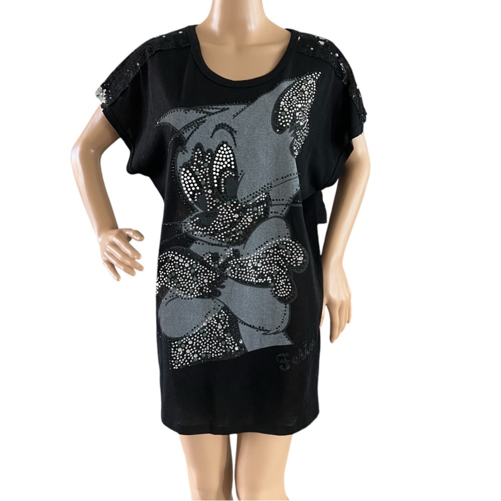 Tom and Jerry Glitter Tunic Top Dress